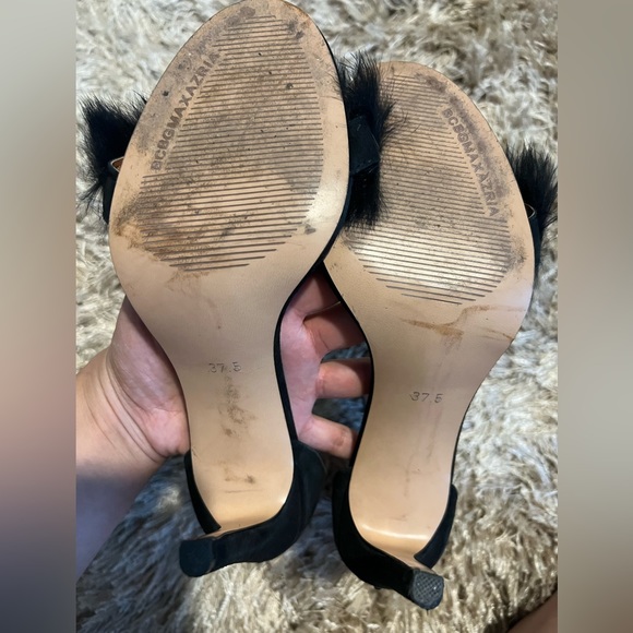 BCBGMAXAZRIA HALA fur strap heels size 7.5 - Picture 4 of 8